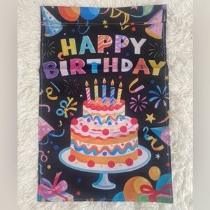 Happy Birthday Double Sided Garden Flag 12x18 NWT